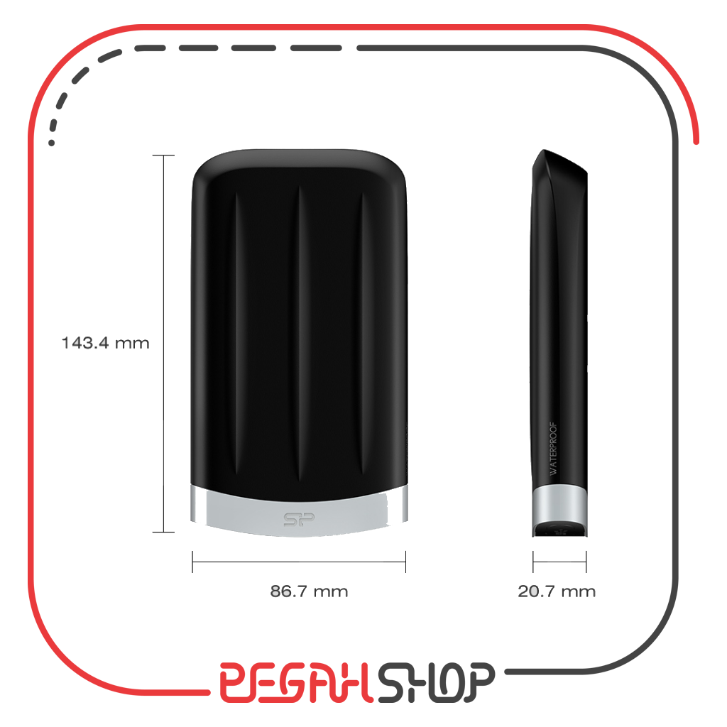 هارد اکسترنال Armor A65 برند SiliconPower با ظرفیت 1 ترابایت
