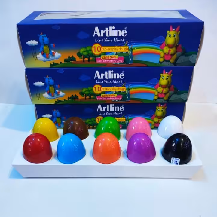 خمیر بازی تخم مرغی 10 رنگ آرت لاین