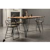 میز ناهارخوری 4 نفره سان هوم رویه چوبی پایه مشکی مدل W1201S