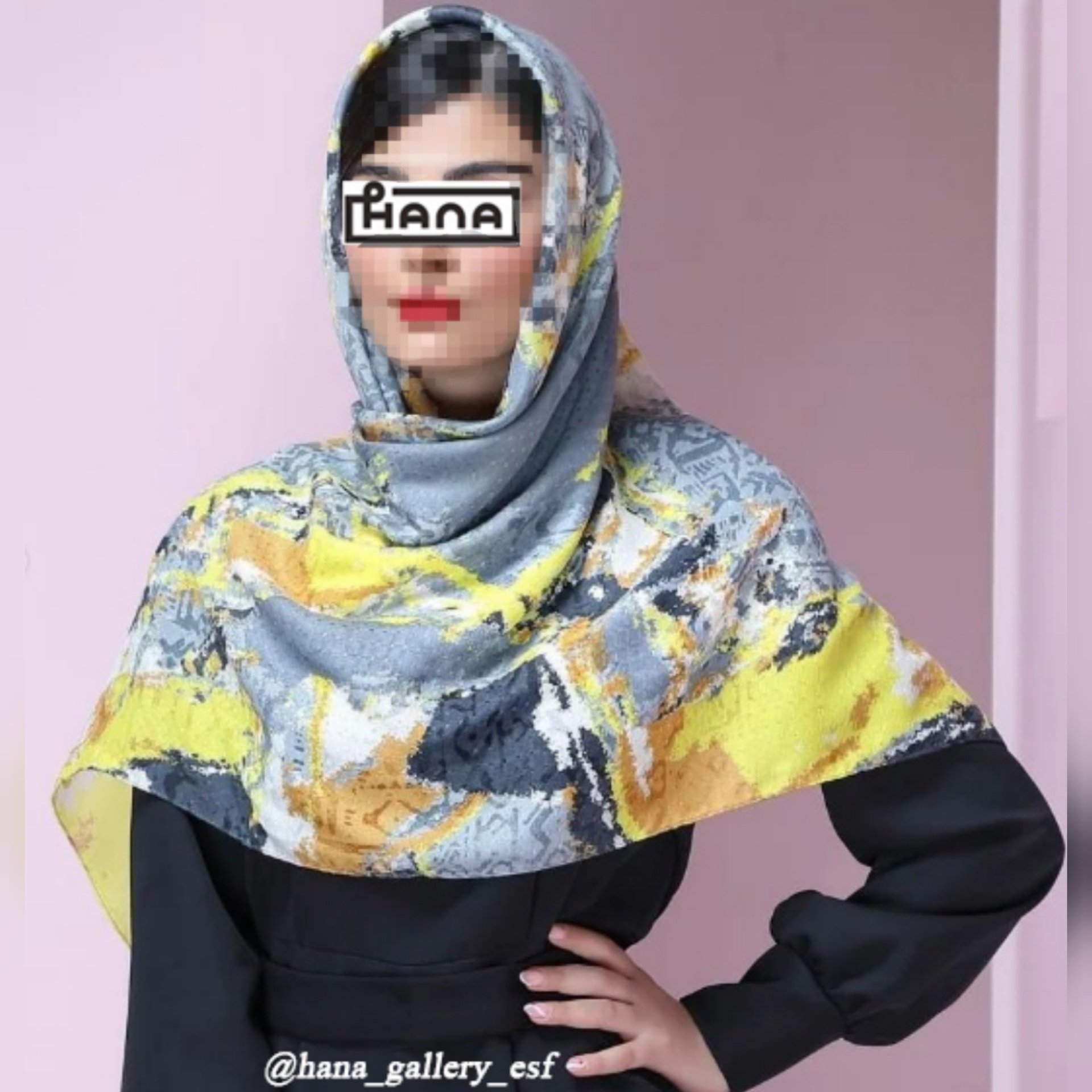 روسری نخی ابرنگی قواره 100 باکیفیت