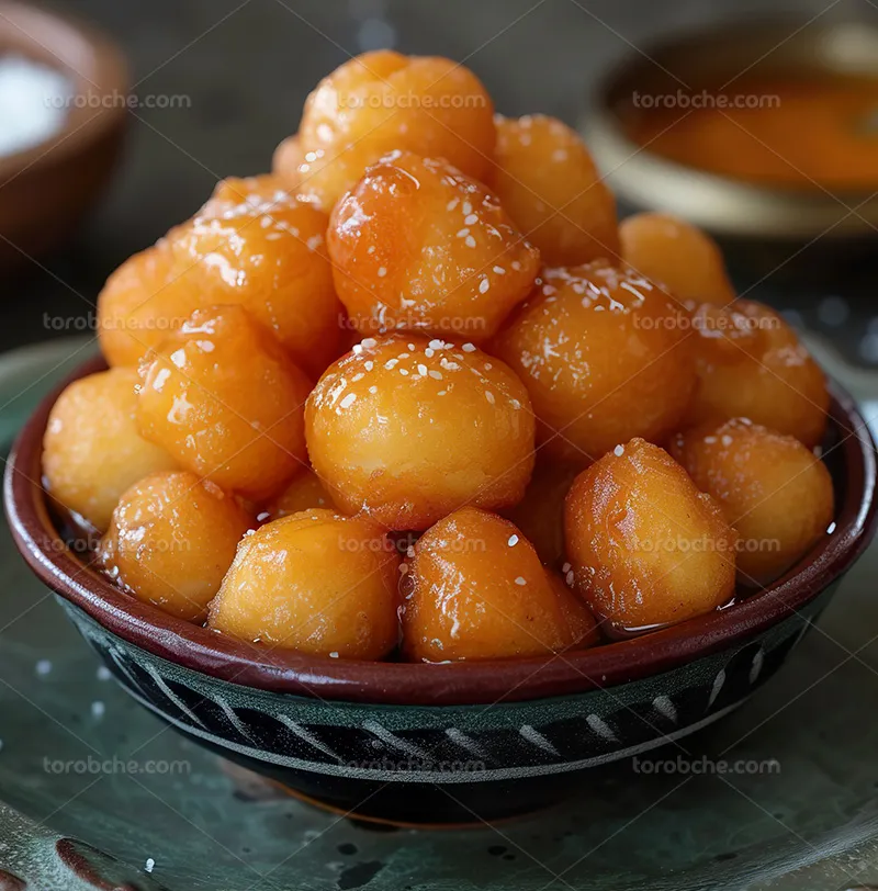 عکس شیرینی در ظرف سفالی | گرافیک با طعم تربچه