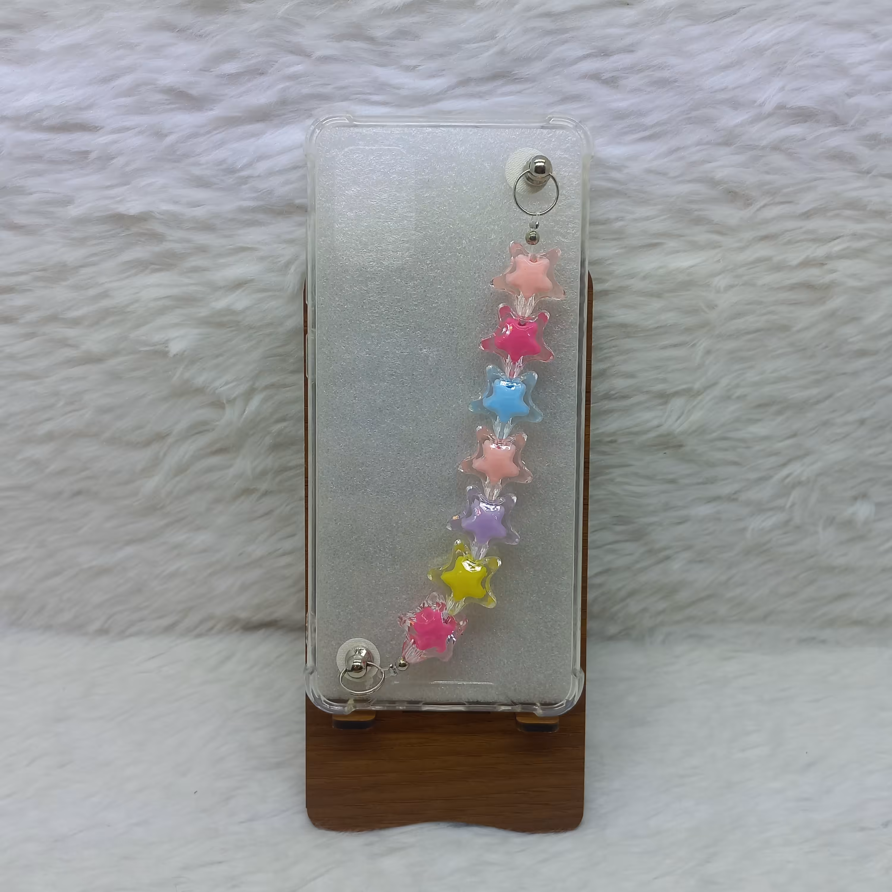 گارد (قاب) گوشی دخترانه A31 مدل زنجیردار ستاره ای مناسب گوشی Samsung A31