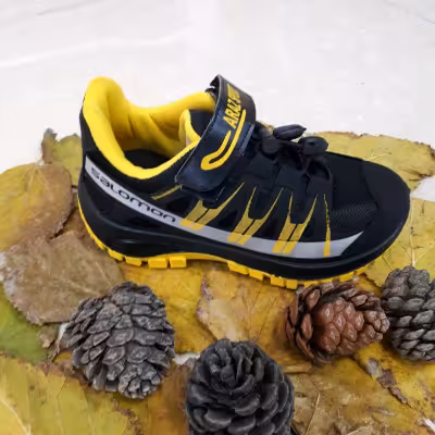 کفش اسپرت بچه گانه مدل سالمون دورنگ مشکی وطوسی ازسایز31تا35