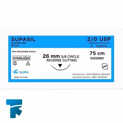 نخ جراحی سیلک سوپا سایز 2/0 ? - تبیکال