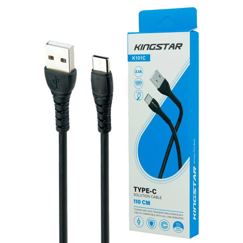 کابل تایپ سی KingStar K101C 2.1A 1.1m