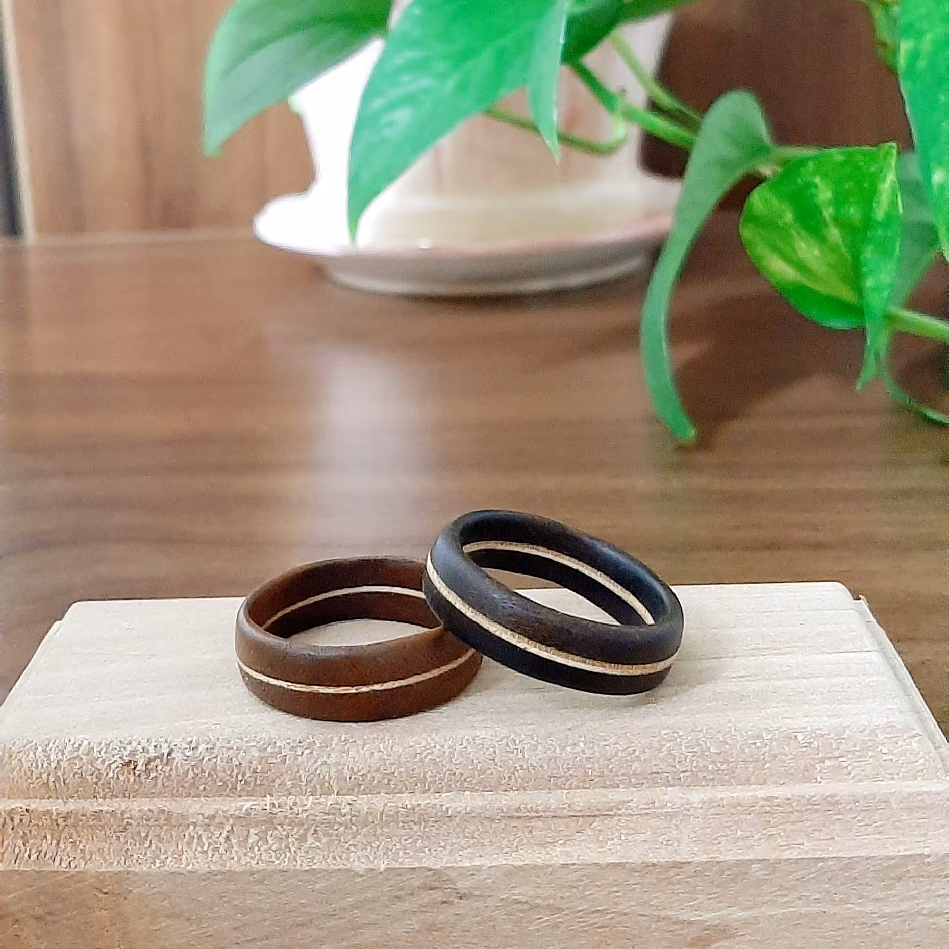 حلقه چوبی طرحدار 