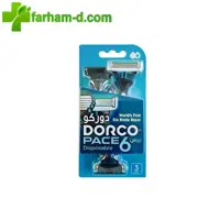 خودتراش دورکو 6 لبه مردانه بسته 3 عددی

