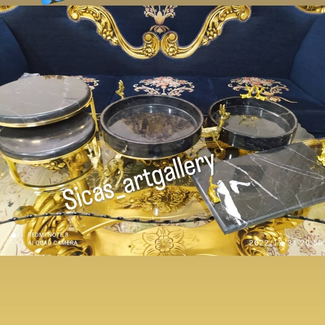 ظروف سنگی برنجی و مرمر