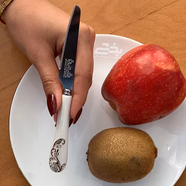 کارد تک 12 عددی دسته سرامیک طرح کلاسیک