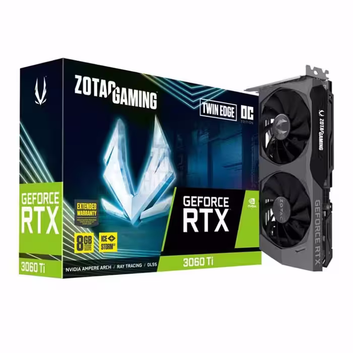 خرید کارت گرافیک زوتاک Graphics Zotac GeForce RTX 3060 Ti 8G Twin Edge OC با بهترین قیمت