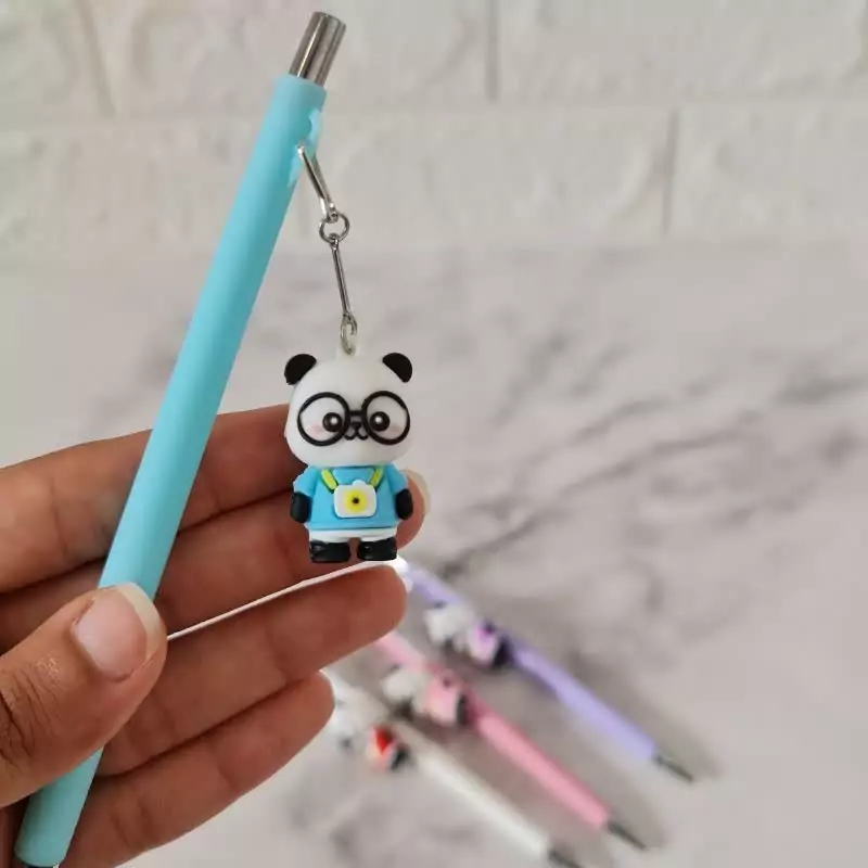 اتود فانتزی آویز دار پاندا سیلیکونی. نوک 0.7 میل.موجود در 4 رنگ پاستلی و زیبا