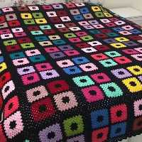 روتختی دونفره بافته شده با کاموای ترک قابل سفارش در رنگ. سایز دلخواه شما