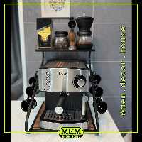 استند دستگاه اسپرسو سوفیا ابعاد طول 33 cm عرض 30 cm ارتفاع 40 cm جنس فلز و mdf روکشدار 8میل رنگ مشکی مات الکترو