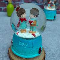 گوی پمپی موزیکال دختر پسر آبی 