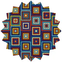 رومیزی مخمل طرح مربع رنگی سایز 90 در 95 مدل T6-544 شرکت رنس