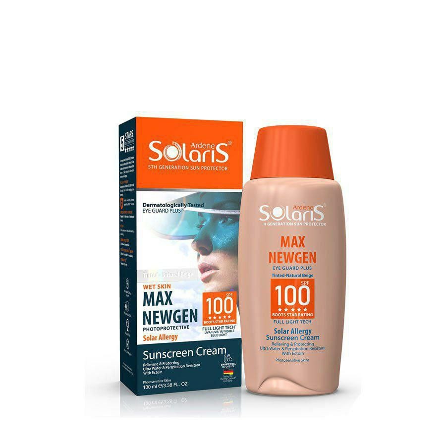 کرم ضد آفتاب بژ طبیعی مدل max newgen سولاریس آردن