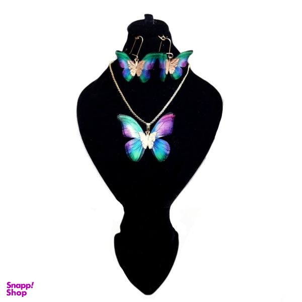 نیم ست طلا 18 عیار زنانه مدل پروانه کد L08