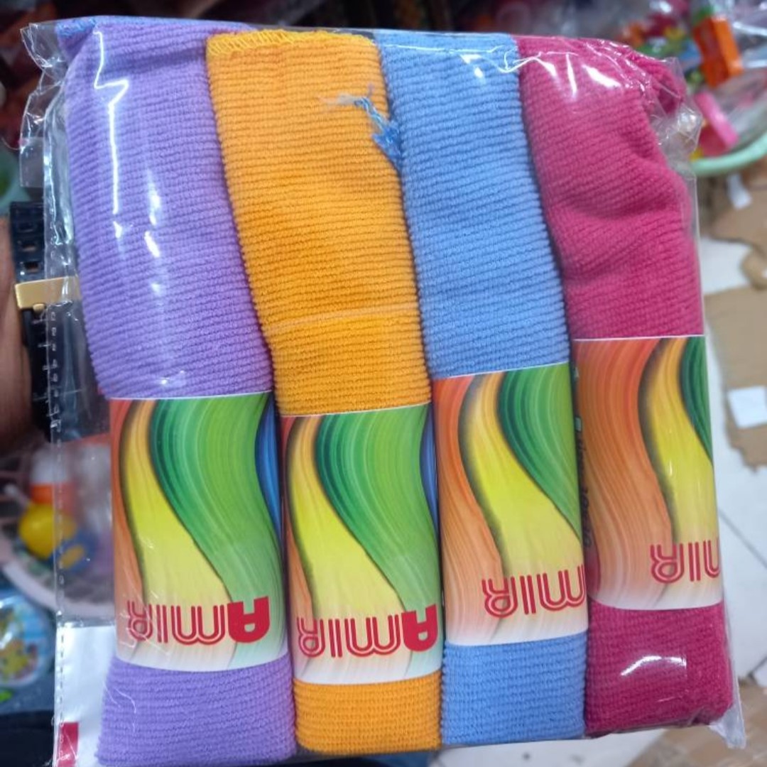 دستمال حوله ای نظافت چهار عددی با کیفیت و پرفروش در پلاسکو دهقان 