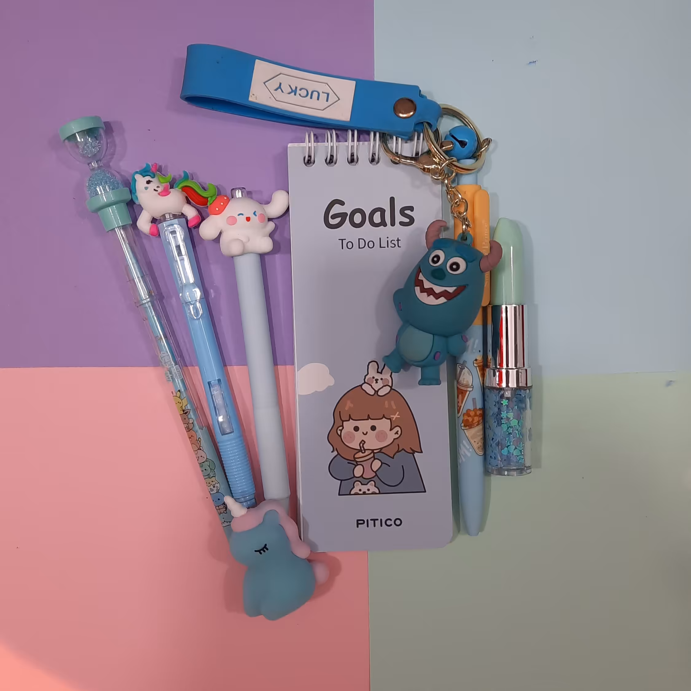 ست نوشت افزار  آبی رنگ 