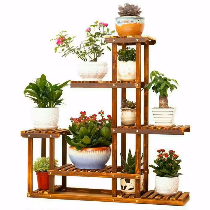 استند چوبی گل و کاکتوس سایز متوسط  104