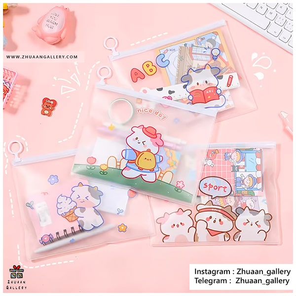 جامدادی شفاف Cute Cow گاو بانمک