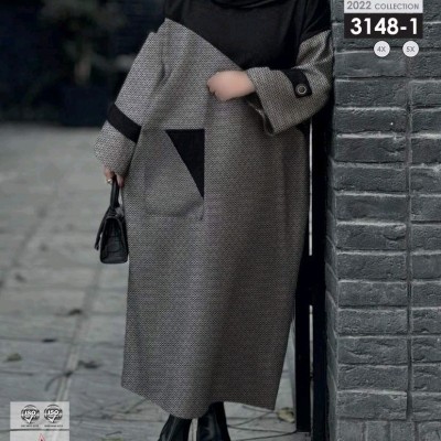 مانتو پیراهنی کفتان سایزبزرگ3148