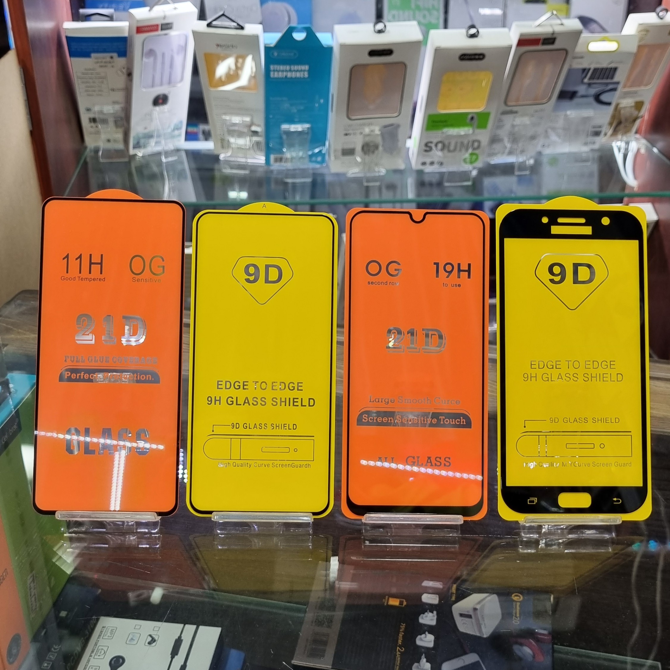 گلس تمام صفحه شیشه ای شفاف ضدخش گوشی سامسونگ