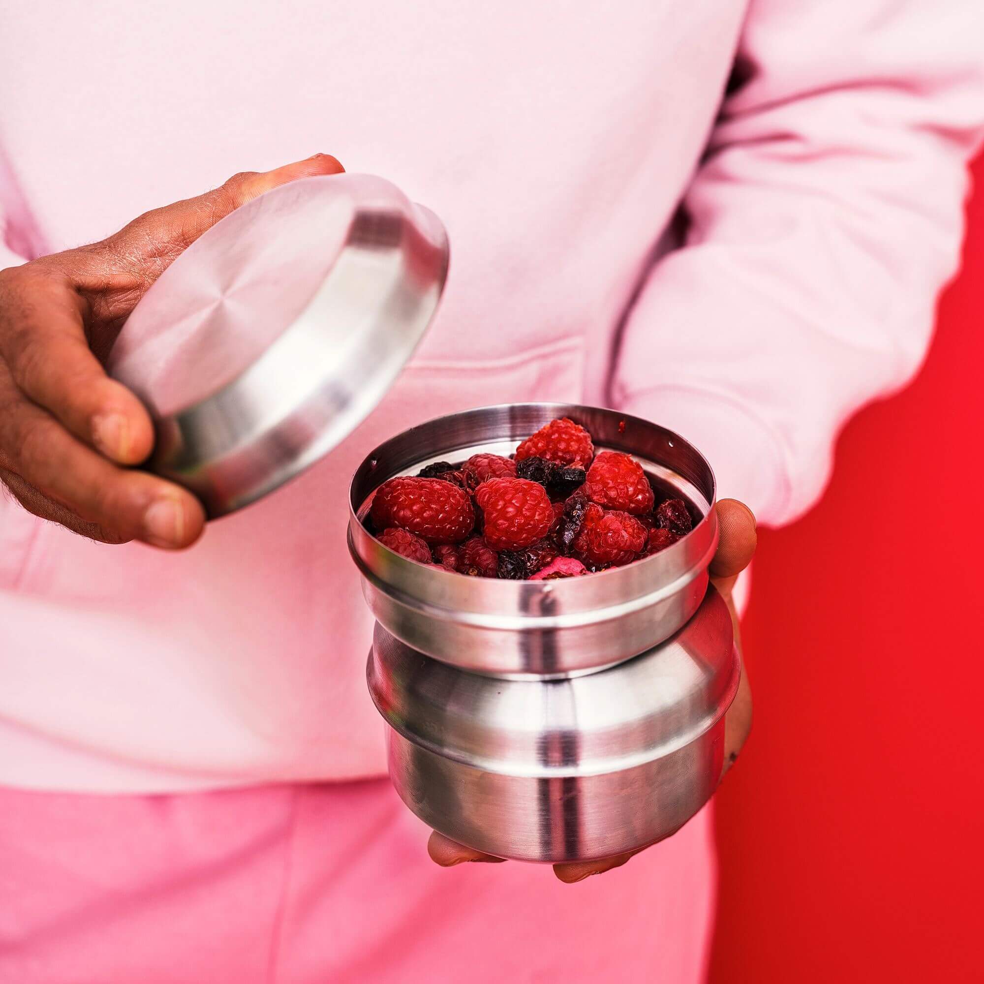 ظرف غذا 2 تکه استیل ایکیا مدل LATTUGGAD