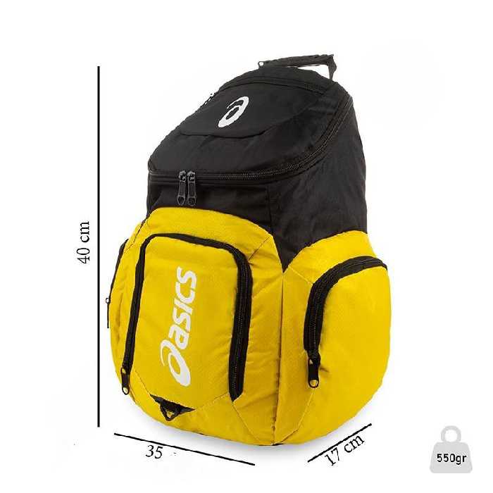 کوله پشتی 35 لیتری طرح آسیکس ( asics ) مدل 01 ( زرد )