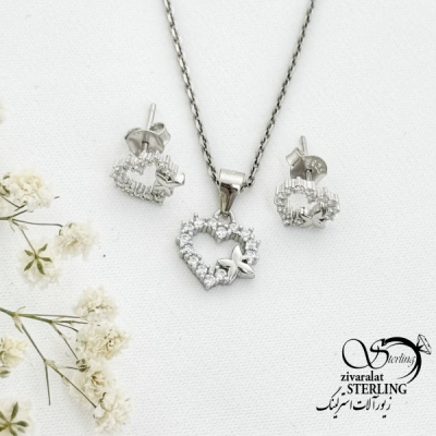 نیمست نقره قلبی نقره ایتالیا کد 15914