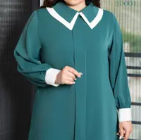 شومیز یشمی مجلسی الیزه مناسب سایز 46 تا 62 