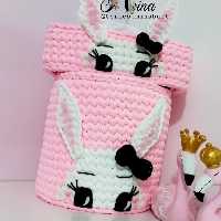 سطل و جادستمالی تریکویی بافته شده با کفی پلکسی قابل شستشو و نشکن