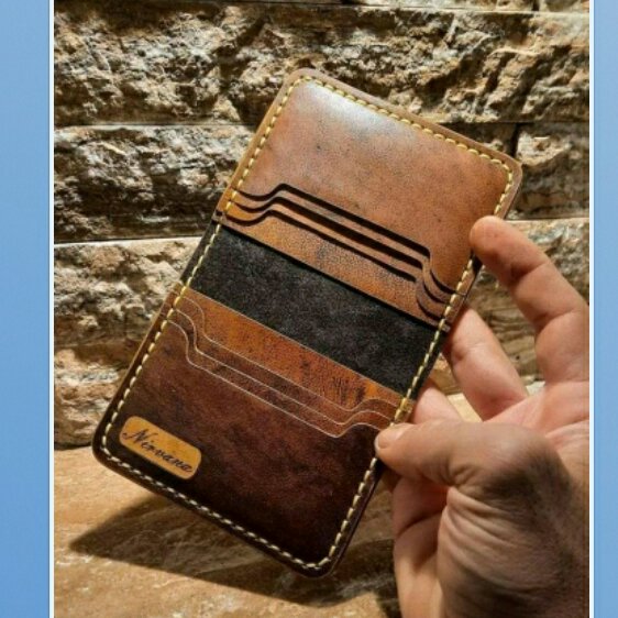 جاکارتی کوچک مردانه چرم طبیعی