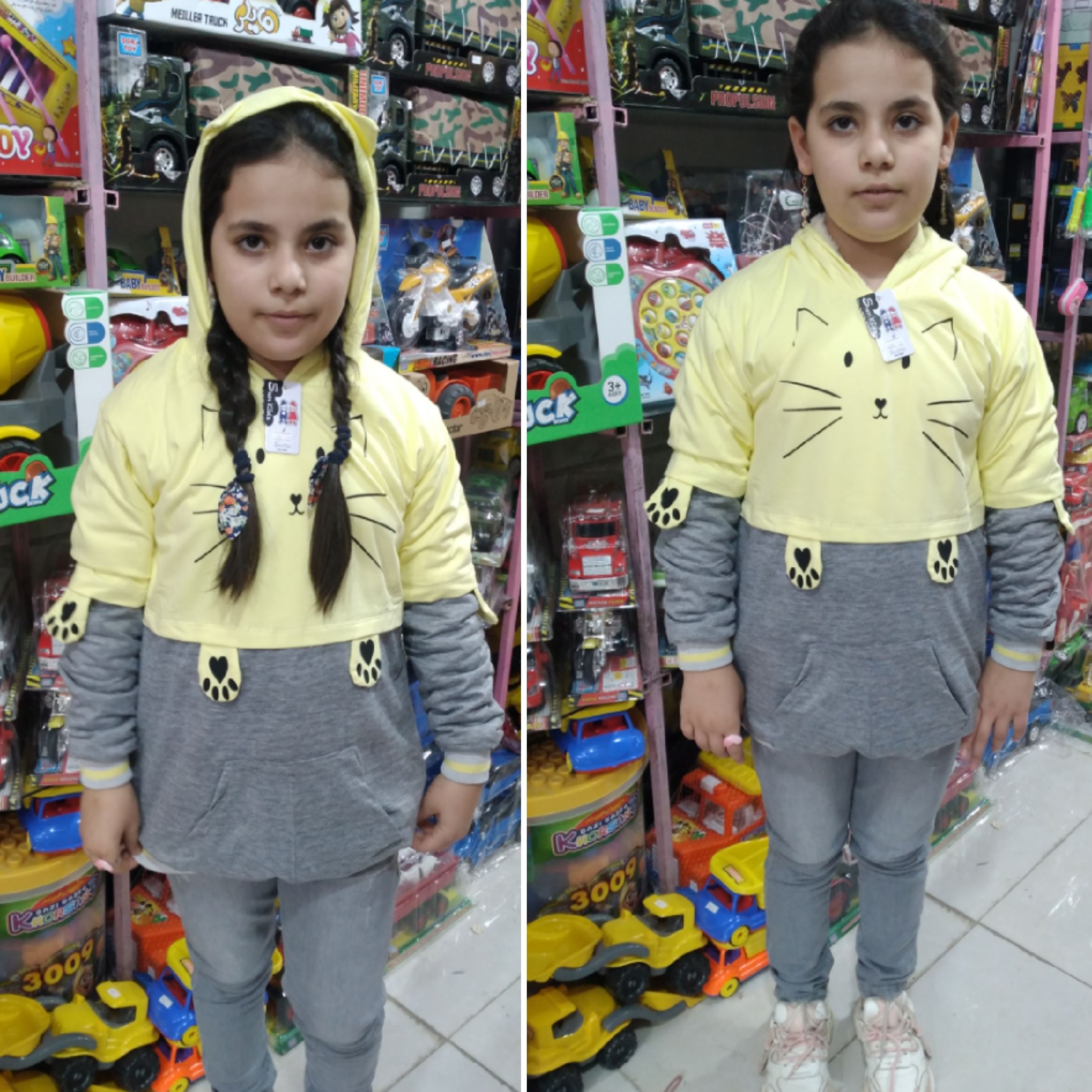 هودی دخترانه تک داخل خز دار گرم