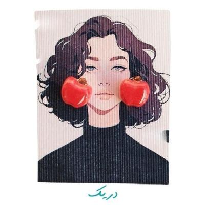 گوشواره سرامیکی دستساز طرح سیب قرمز