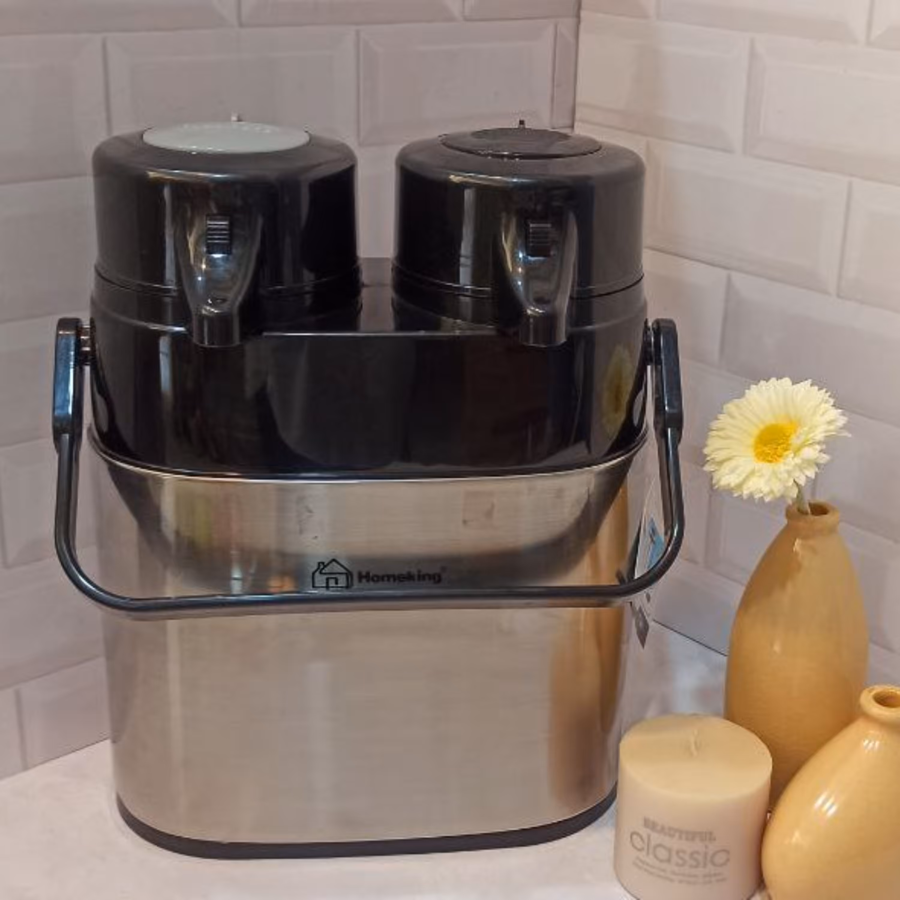 فلاسک2قلوپمپی مدل3020حجم هرکدوم 1و3دهم لیتر 