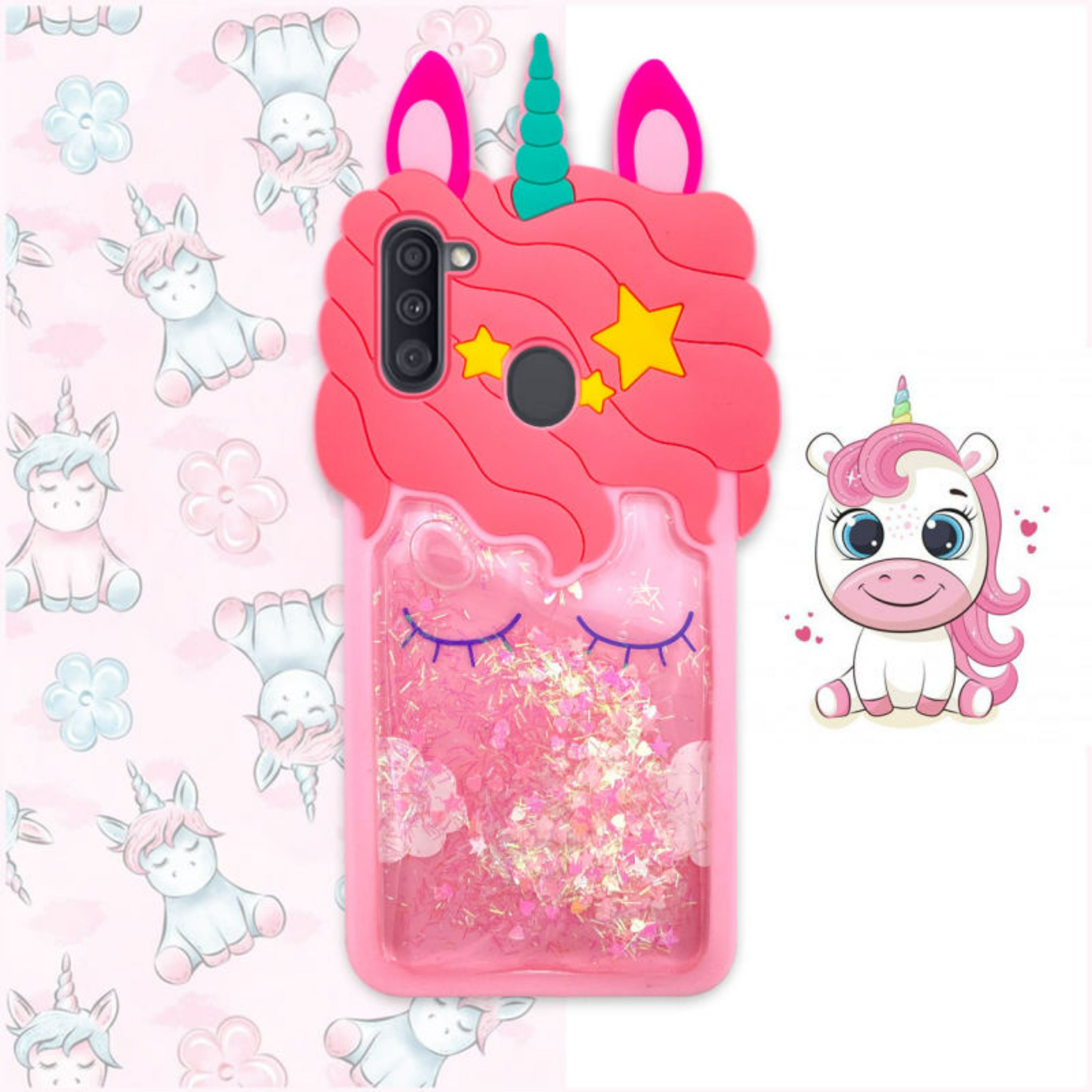 قاب گوشی موبایل سامسونگ Galaxy A11 و M11 فانتزی طرح یونیکورن ( تک شاخ )