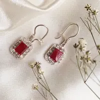 گوشواره نقره عقیق سرخ،با برند سلین کالا،کد 4039831