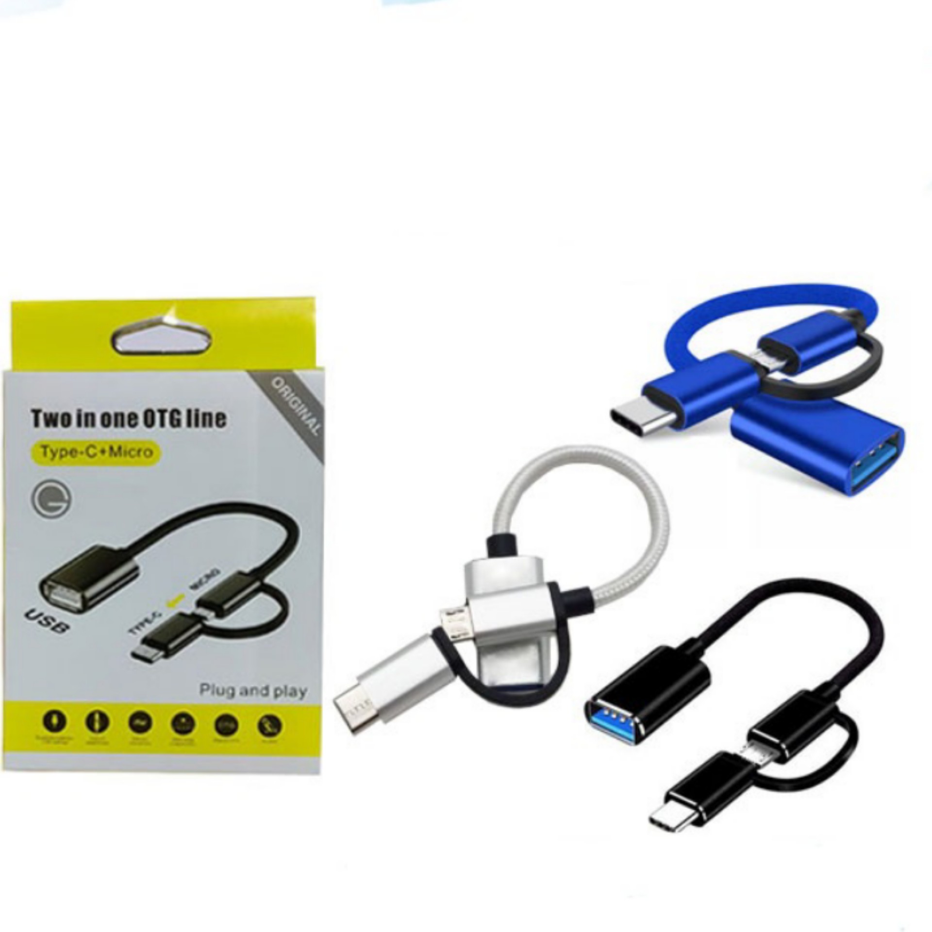 تبدیل otg دو کاره تایپ سی و میکرو مدل Gp-91 کیفیت عالی