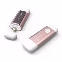 آدام المنتس فلش مموری لایتنینگ مدل iKlips با ظرفیت 256 گیگابایت رزگلد - Hiapple.ir