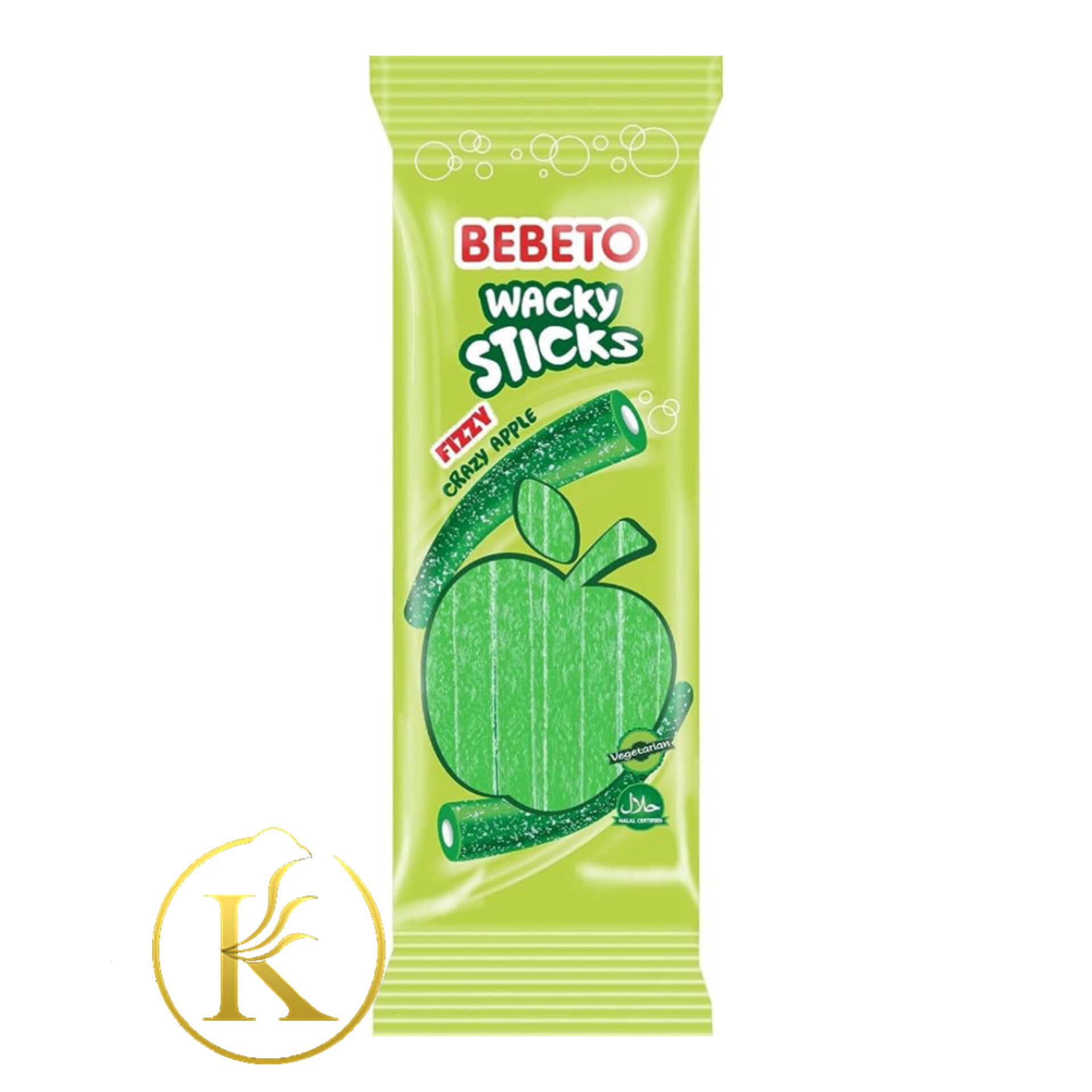 پاستیل ترش لوله ای سیب شکری ببتو ترکیه ( 180 گرم )BEBETO

