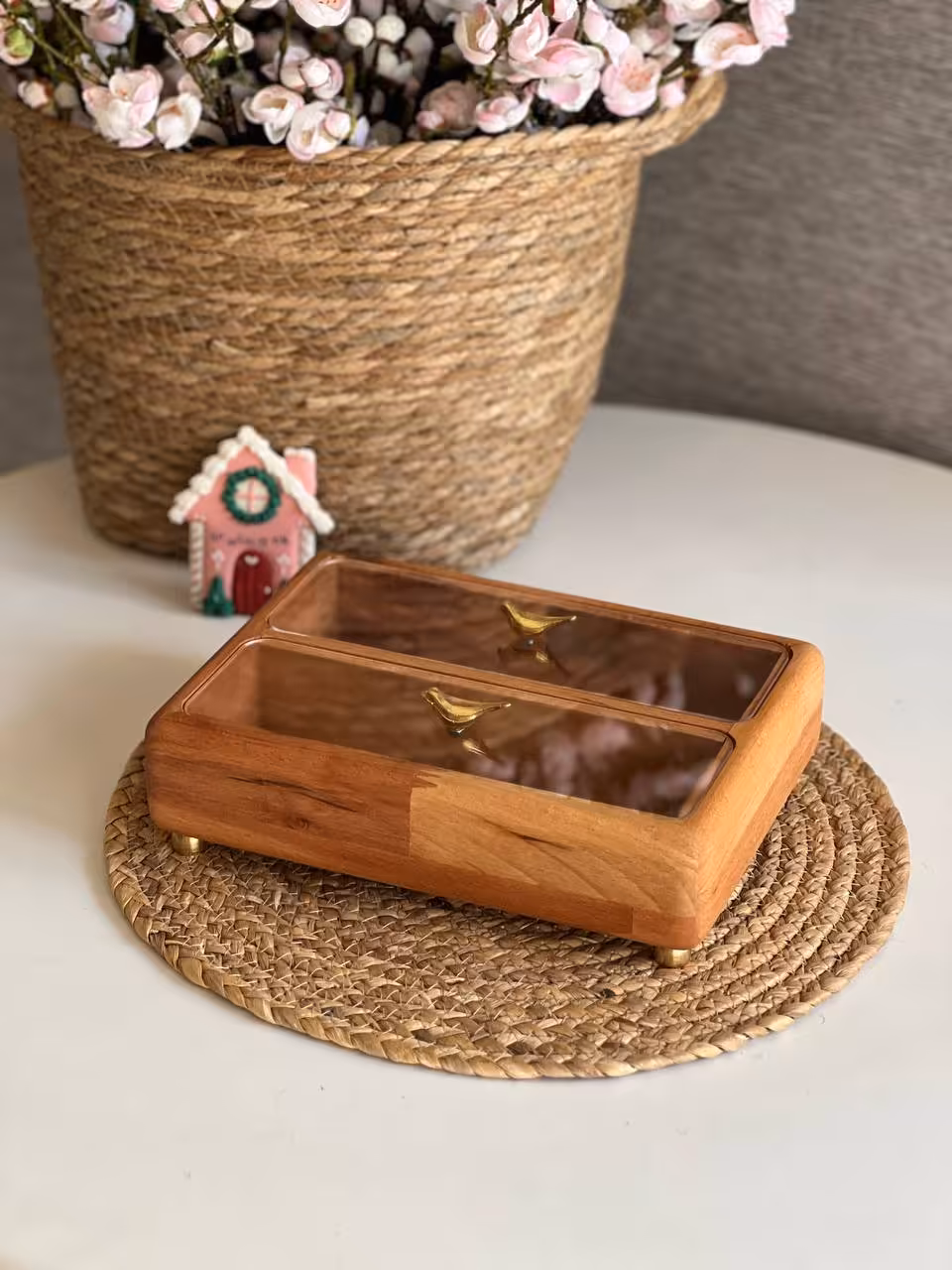 جای قاشق چنگال چوبی درب پرنده کد 11058