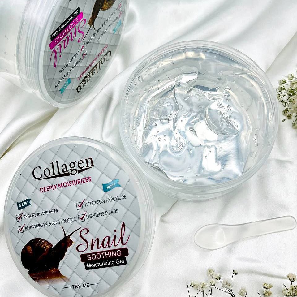 ژل آبرسان کلاژن حلزون 300 میل
Collagen gel moisturising snail soothing 300 ml
پر فروش ترین ژل آبرسان
برند دکتر راشل
