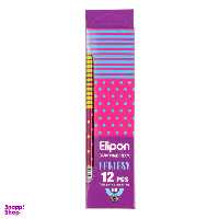 مداد مشکی الیپون (Elipone) مدل فانتزی گرد کد 8101612 بسته 12 عددی
