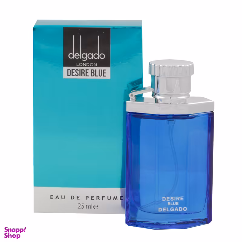 عطر جیبی مردانه دلگادو مدل دیزایر بلو حجم 25 میلی لیتر