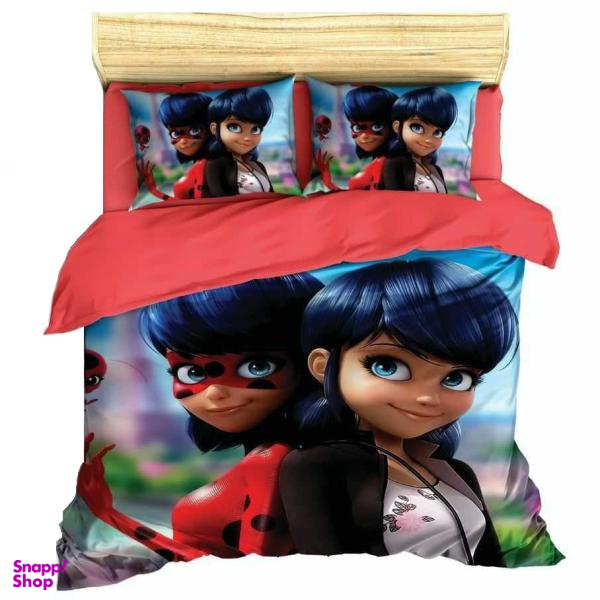 سرویس روتختی مدل دختر کفشدوزکی یک نفره 5 تکه