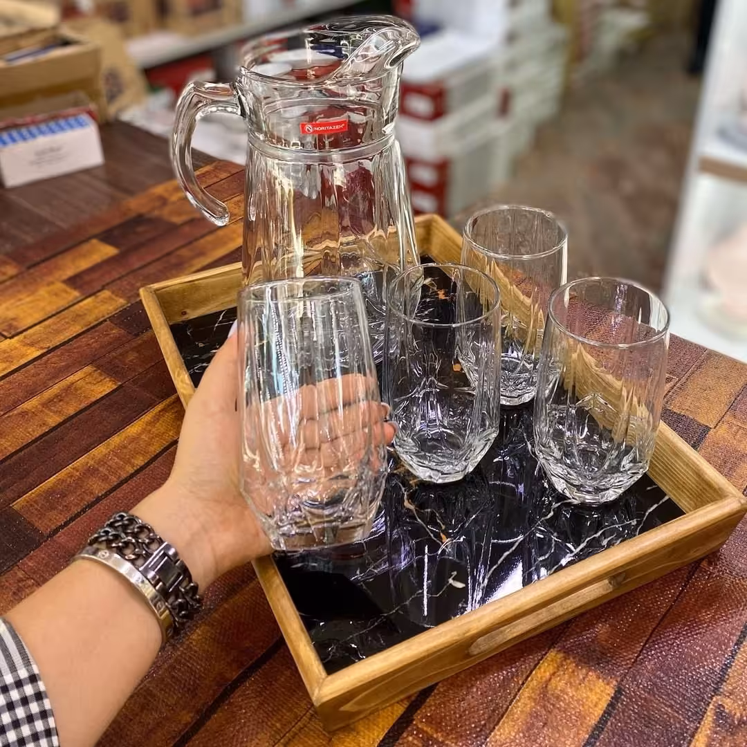 ست پارچ و لیوان مدل استاتیک برند نوری تازه 