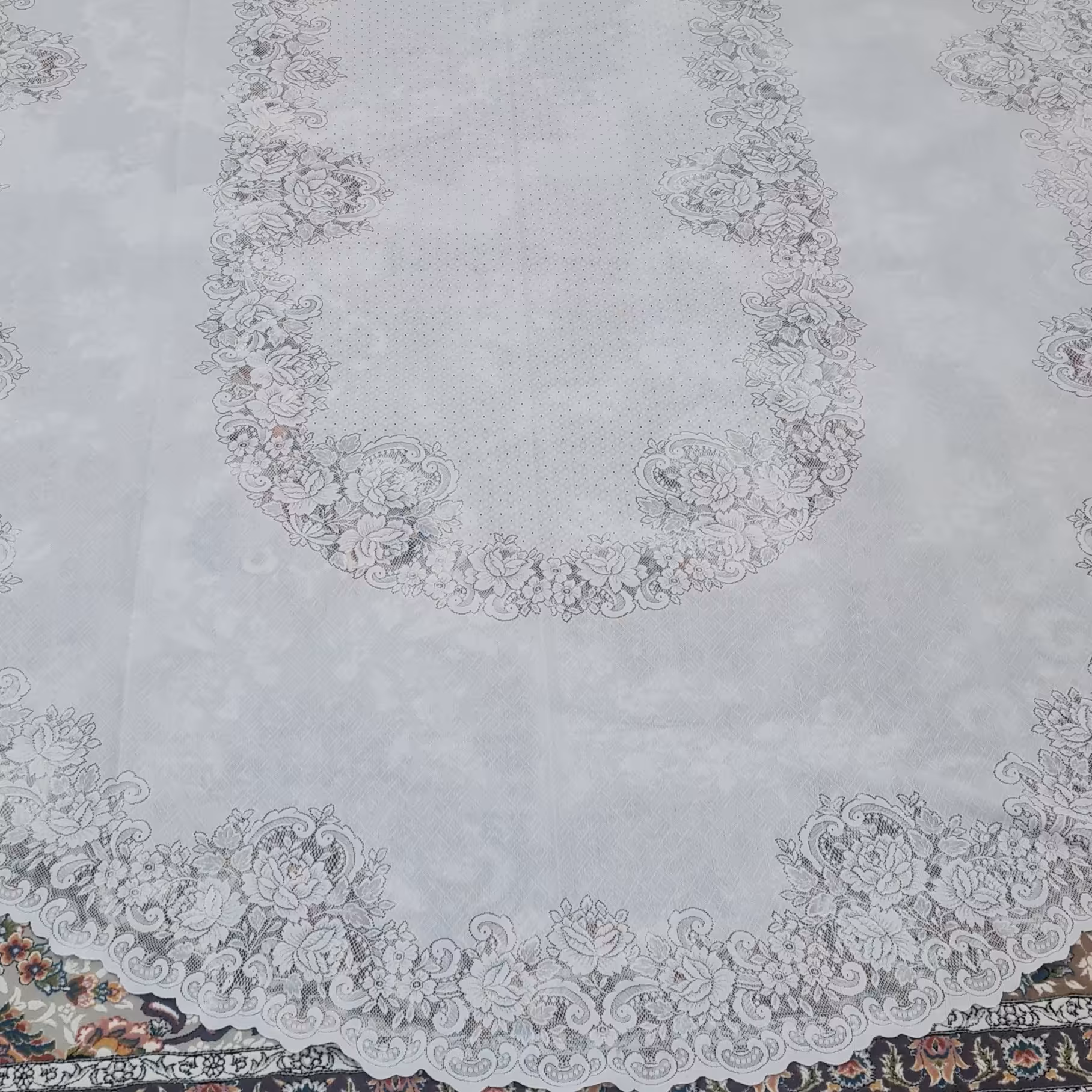 رومیزی نهارخوری سفید جنس خارجی