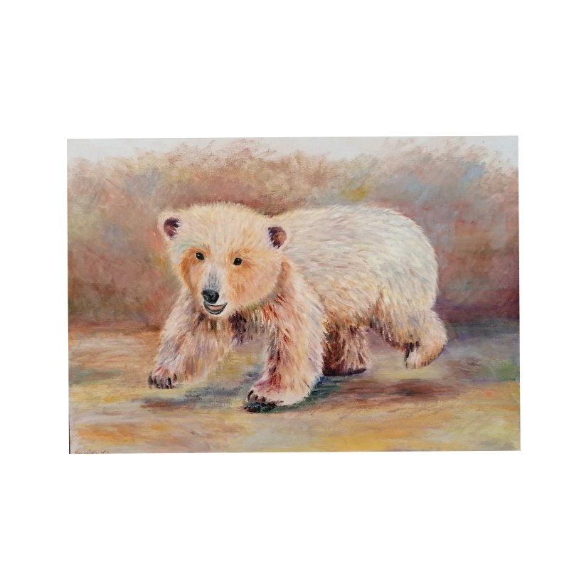 تابلو رنگ روغن طرح خرس