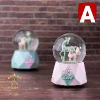 گوی موزیکال کوکی طرح گوزن مادر صورتی